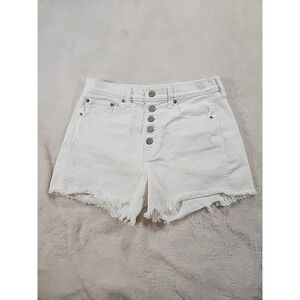 Gap White Denim Cutoff Hem Shorts  Bitton Fly‎  4/27 Size 3 1/2" Short Inseam